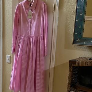 English Factory Long Sleeve Pink Dress